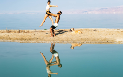 Acro Yoga in the Dead Sea